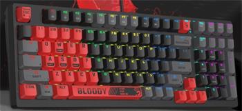 A4tech Bloody S98 Sports mechanická herní klávesnice,RGB podsvícení, Red Switch, USB, CZ, černá/červená