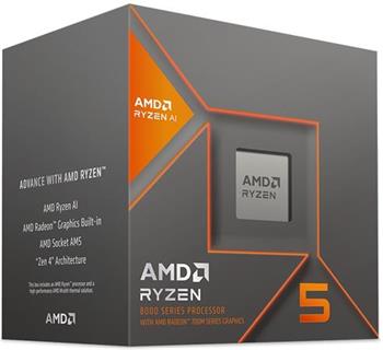 AMD cpu Ryzen 5 8600G AM5 Box (6core, 12x vlákno, 2MB,65W,AM5, AMD Radeon 760M Graphics), chladič Wraith Stealth