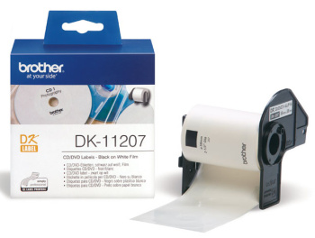 Brother - DK-11207 (papírové / CD, DVD štítek-100 ks)