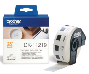 Brother - DK 11219 (papírové / kulaté, průměr 12 mm - 1200 ks)