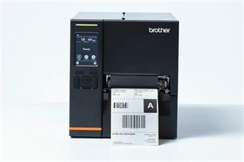 Brother TJ-4121TN (průmyslová termální tiskárna štítků,dotyk.displej,300 dpi, max šířka 105,7mm), USB, RS232, LAN, 128MB