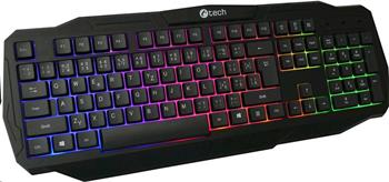 C-TECH herní klávesnice Arcus (GKB-15), casual gaming, CZ/SK, duhové podsvícení, USB