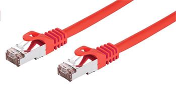 C-TECH Kabel patchcord Cat6, FTP, červený, 2m