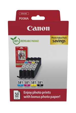 Canon cartridge INK CLI-581 BK/C/M/Y PHOTO VALUE / 4x5,6ml