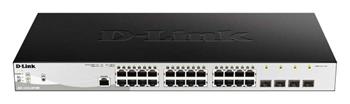 D-Link DGS-1210-28P/ME 24-Port 10/100/1000BASE-T PoE + 4-Port 1 Gbps SFP Metro Ethernet Managed Switch, 193W