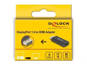 Delock Adaptér z Active DisplayPort 1.4 na HDMI, 8K, s funkcí HDR
