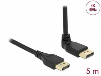 Delock DisplayPort 1.2 kabel samec přímý na samec 90° pravoúhlý nahoru 4K 60 Hz 5 m bez západky