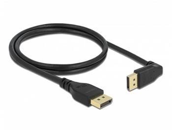 Delock DisplayPort kabel samec přímý na samec 90° pravoúhlý nahoru 8K 60 Hz 1 m bez západky