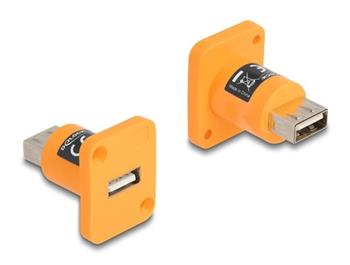 Delock Modul Typu D, ze zásuvky USB 2.0 Typ-A na zásuvku, oranžový