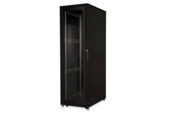 Digitus 42U serverový stojan, Unique Series, přední dveře z oceli 2050x600x1000 mm s plexi sklem, černé (RAL 9005)