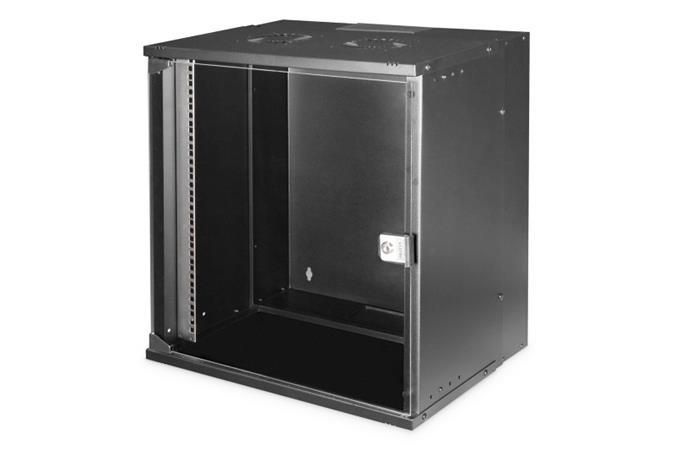 DIGITUS DN-49207 Nástěnná skříň 19" 12U, SOHO PRO 595 x 540 x 400 mm, černá (RAL 9005)