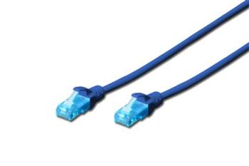 Digitus Ecoline Patch Cable, UTP, CAT 5e, AWG 26/7, modrý 2m, 1ks