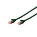 Digitus Patch Cable, S-FTP, CAT 6, AWG 27/7, LSOH, Měď, zelený 0,5m