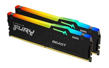 KINGSTON 64GB 6000MT/s DDR5 CL30 DIMM (Kit of 2) FURY Beast RGB XMP