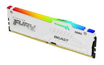 KINGSTON 64GB 6000MT/s DDR5 CL36 DIMM (Kit of 2) FURY Beast White RGB EXPO