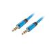 LANBERG Minijack 3.5mm M / M 3 PIN kabel 1m, modrý