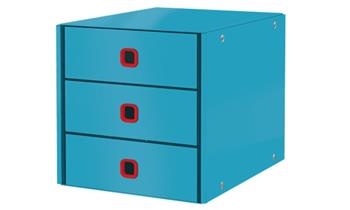LEITZ Zásuvkový box Click&Store COSY, 3 zásuvky, klidná modrá