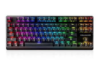 Modecom VOLCANO LANPARTY RGB drátová mechanická herní klávesnice (Outemu Blue), LED podsvícení, USB, US layout, černá