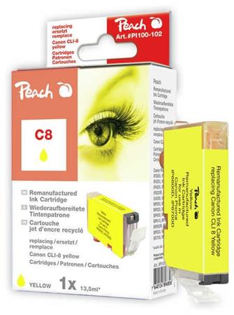 PEACH kompatibilní cartridge Canon CLI-8y, yellow, 13 ml