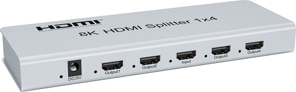 PremiumCord HDMI 2.1 splitter 1-4 porty, 8K@60Hz, 4K@120Hz, 1080p, HDR