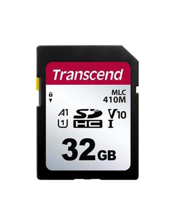 Transcend 32GB SDHC410M UHS-I U1 (Class 10) V10 A1 3K P/E MLC průmyslová paměťová karta (bez adaptéru), 95MB/s R, 12MB/s
