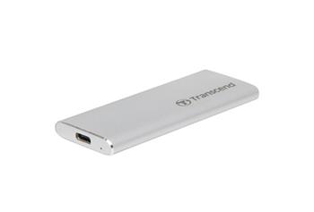 Transcend ESD260C 1TB USB 3.1 Gen2 (USB-C) Externí SSD disk (3D TLC), 520MB/R, 460MB/W, kompaktní rozměry, stříbrný