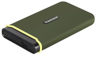 Transcend ESD380C 1TB USB 3.2 Gen 2x2 (USB-C) Externí Anti-Shock SSD disk (3D TLC), 2000MB/R, 2000MB/W, armádní zelená
