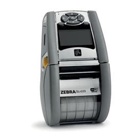 Zebra DT Printer QLn220; CPCL, ZPL, XML, Serial and USB Cable Ready, Mfi + Ethernet, DT/Linered Platen, .75" Core, English, Gr