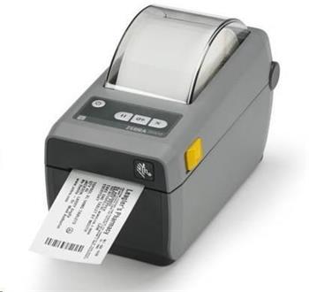 Zebra DT Printer ZD410; 2" print width, Standard EZPL, 300 dpi, EU and UK Cords, USB, USB Host, Modular Connectivity Slot